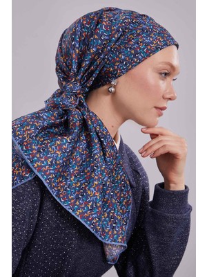 Indigo Levidor Twill Ipek Eşarp 45
