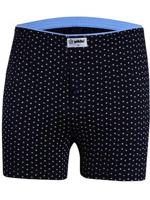 Yıldız 43 Erkek Rahat Bol Düğmeli %100 Pamuklu Yıldız Desenli Havlu Bel Tekli Klasik Boxer