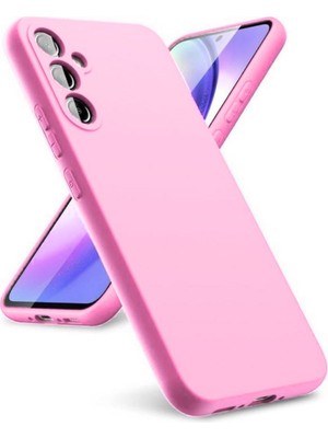 HANPORIUM Samsung Galaxy S26 5G Uyumlu Silikon Kılıf - Pastel Renk Tonu Kamera Korumalı Esnek Kapak - Pembe