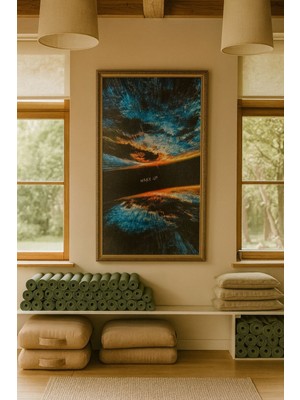 Wake Up – Soyut Kozmik Atmosfer Duvar Tablosu (Çerçeveli)