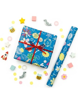 70 x 100 Hediye Paketleme Kağıdı 2'li Set (Model-7) 📚 Okul Projeleri ve Özel Günler Için Mükemmel! 🎨