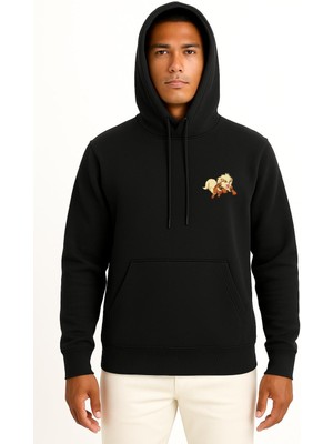 Bahriyeli Collection Kapüşonlu Arcanine Cep Baskılı Unisex Sweatshirt