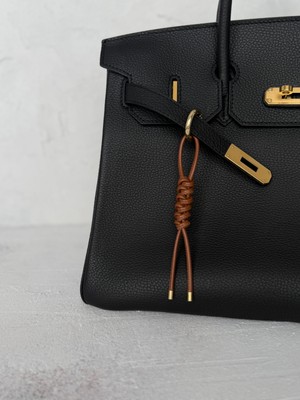 Reg Design Hakiki Deri Handmade Taba Düğüm Çanta Charmı/anahtarlık