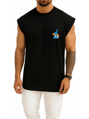 Bahriyeli Collection Oversize Mudkip Cep Baskılı Atlet