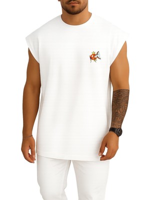 Bahriyeli Collection Oversize Magikarp Cep Baskılı Atlet