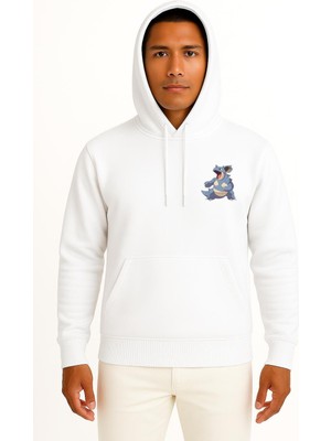 Bahriyeli Collection Kapüşonlu Nidoqueen Nidorina Cep Baskılı Unisex Sweatshirt