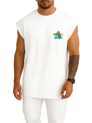 Bahriyeli Collection Oversize Bulbasaur Cep Baskılı Atlet