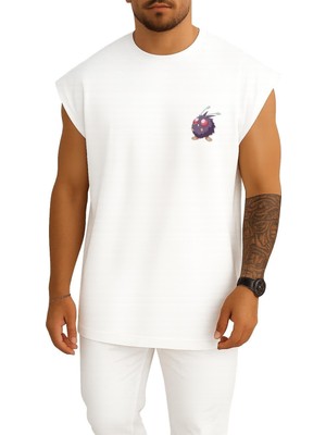 Bahriyeli Collection Oversize Venonat Cep Baskılı Atlet