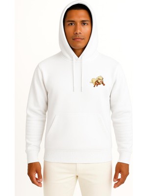Bahriyeli Collection Kapüşonlu Arcanine Cep Baskılı Unisex Sweatshirt