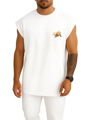 Bahriyeli Collection Oversize Arcanine Cep Baskılı Atlet