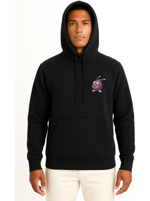 Bahriyeli Collection Kapüşonlu Venonat Cep Baskılı Unisex Sweatshirt
