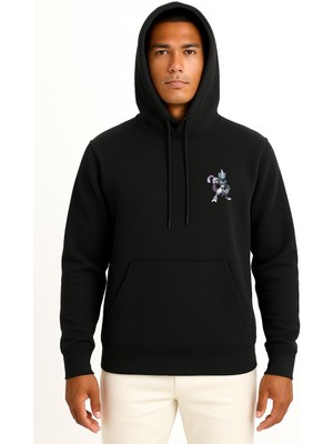 Bahriyeli Collection Kapüşonlu Mewtwo Cep Baskılı Unisex Sweatshirt