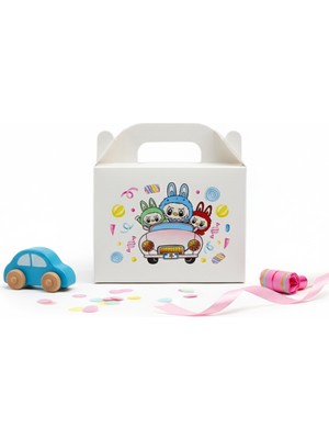 Labubu Baskılı Karton Kutu 3’lü Set | 10X14 cm | Hediye, Parti ve Sunum Kutusu