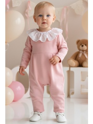 Parla Kids Kız Çocuk Fisto Yakalı Uzun Kollu Çıtçıt Detaylı Salopet Tulum