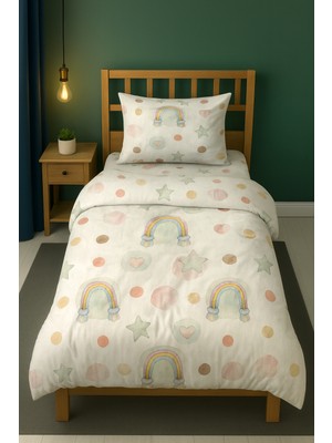 Bebişim Halı Balerin Kelebek ve Çiçekli Tek Kişilik Çocuk Nevresim Seti