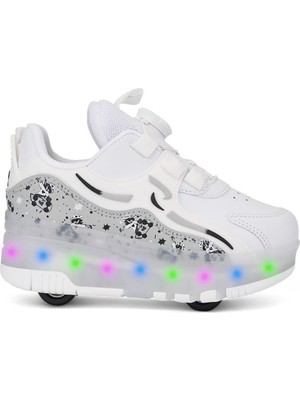 Rocky Çocuk Patenli Işıklı Çıkarılabilir 4 Tekerlekli Spor Ayakkabı