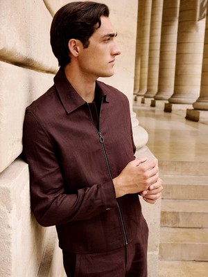 Lc Waikiki Yeni Sezon Gömlek Yaka %100 Keten Erkek Ceket