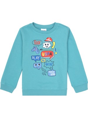 U.S. Polo Assn. Erkek Çocuk Mint Bisiklet Yaka Sweatshirt 50316519-VR152