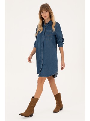 U.s. Polo Assn. Kadın Mavi Elbise (Jean) 50309329-DN0022