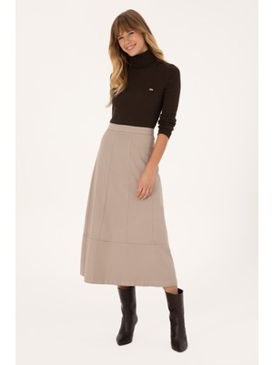 U.s. Polo Assn. Kadın Koyu Bej Etek (Dokuma) 50310882-VR088