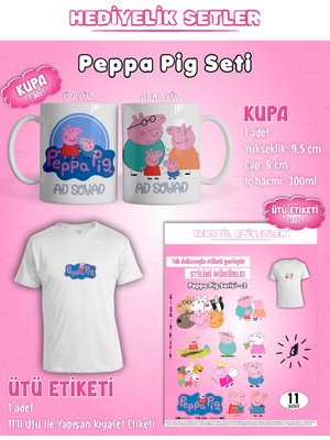 Agg Reklam Isme Özel Peppa Pig Kupa Seti