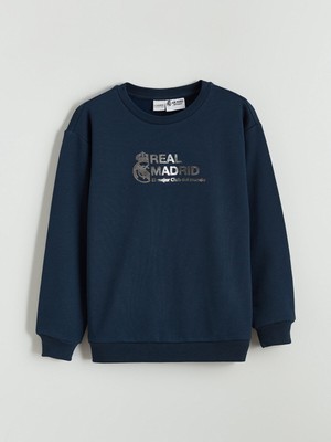 Lc Waikiki Yeni Sezon Real Madrid Baskılı Erkek Çocuk Kalın Sweatshirt