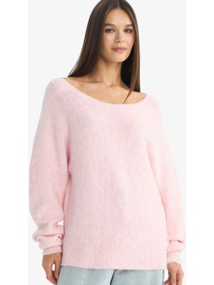 DeFacto Regular Fit Kayık Yaka Triko Kazak G5652AX25WN