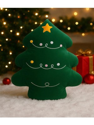 Reiz Soft Hello Kitty, Noel Baba, Çam Ağacı Figürlü Lüks Peluş Yastık