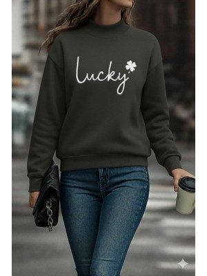 Nidam Butik Kadın Uzun Kollu Bisiklet Yaka Viskon Iki Iplik Bluz