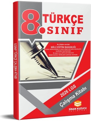Sinan Kuzucu 8. Sınıf Türkçe Çalışma Kitabı 2026 Özel Baskı