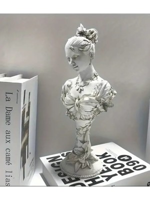 Yaratıcı Sanatlar Atölyesi Antik Roma Figürleri Dekoratif Büst Serisi Taş Döküm Ağır Heykel