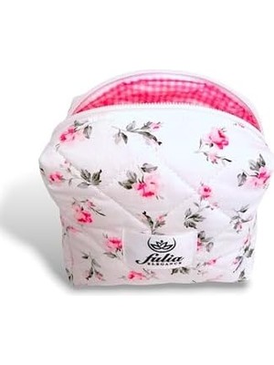 Storemax Makyaj Çantası | Hijyen Çantası | Ped Çantası | Çanta Içi Organizer | Küçük Boy Seyahat Makyaj Çantası (Beyaz-Pembe)