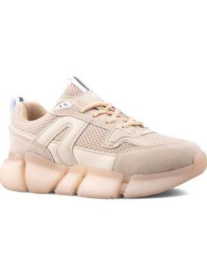 Bukond Kadın Ortopedik Tabanlı File Detaylı Sneaker Spor Ayakkabı