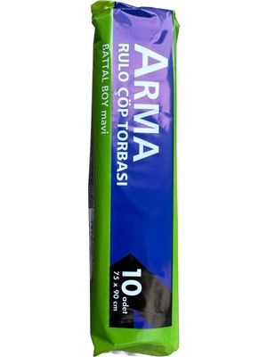 Arma Battal Boy 70 Lt. Mavi Çöp Torbası Poşeti - 75 x 90 cm / 10 Adetlik 1 Rulo