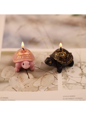 Minik Kaplumbağa Dekoratif Mum- 2 Adet
