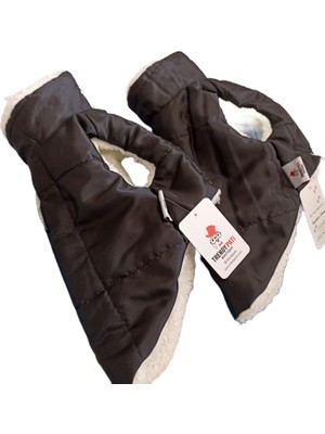 TrendyPati Peluş Astarli Köpek Montu ( Yelek ), Kapşonsuz, Siyah