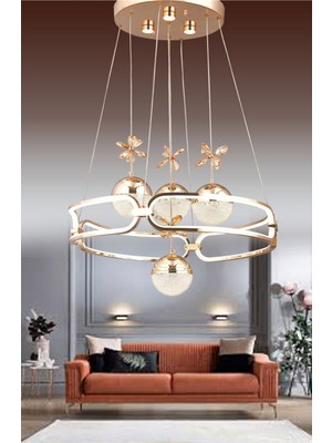 3 Işıklı Kumandalı LED Avize Dimmerli