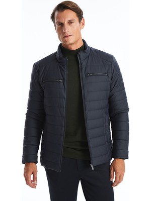 Lc Waikiki Yeni Sezon Standart Kalıp Dik Yaka Erkek Deri Görünümlü Mont