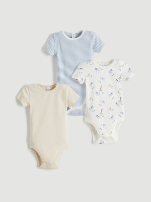 LC Waikiki Yeni Sezon Bisiklet Yaka Uzun Kollu Kız Bebek Çıtçıtlı Bodysuit 2'li