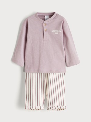 LC Waikiki Peak Yeni Sezon Bisiklet Yaka Erkek Bebek Tişört ve Pantolon 2'li