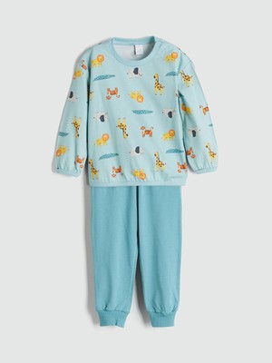 LC Waikiki Peak Yeni Sezon Bisiklet Yaka Erkek Bebek Sweatshirt ve Eşofman Alt 2'li