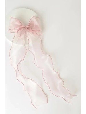 Mena Rise Pembe Organize Uzun Kuyruklu Fiyonk Detaylı Otomatik Toka