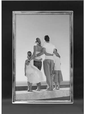 Mena Rise International Uptown Siyah Gümüş Moda Metal Çerçeve, 4x6, Siyah