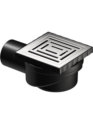 Mena Rise V- Kare 5606980 Duş Kanalı, Yandan Çıkışlı, 10X10 Cm, Dk 800 Kapak, Parlak Krom