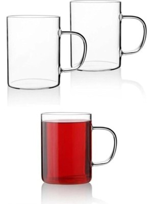 Mena Rise Life 3 Lü Ateşe Dayanıklı Cam 200 ml Kupa MIT1014