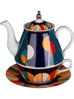 Mena Rise Art Leslie Tek Kişilik Demlik & Fincan Seti