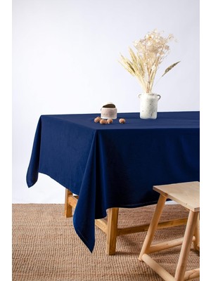 Mena Rise Premium Masa Örtüsü (Sofra, Sunum, Doğum Günü, Piknik) (Lacivert, 110 x 160)
