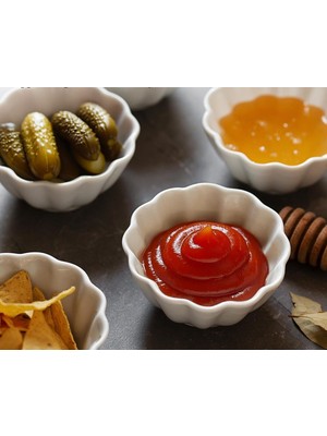 Mena Rise Sunum Kasesi, 6 Parçalı Set Tatlı, Çerez, Sos, Salata Kasesi Seti, ve Birçok Amaç Için Şık Dekoratif Kase 6 Adet