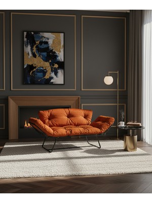 AVYNA California Style Premium Katlanır Yataklı Ikili Kanepe – Modern Mekanizmalı Minderli Çekyat Berjer Koltuk