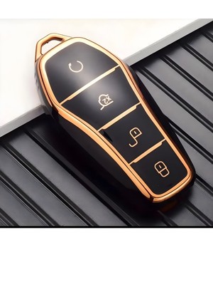 Autohan Keys Byd Atto 3, Seal U Anahtar Kılıfı Siyah Gold Altın